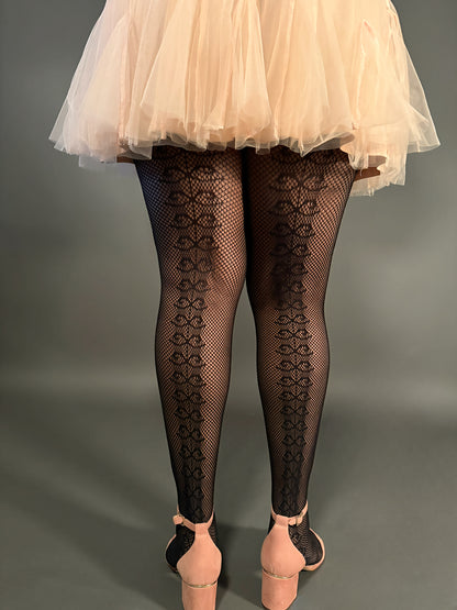 plus size tights for women bow back seam queen one size fishnet women Hosiery